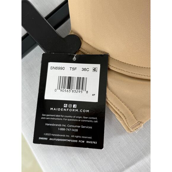 NEW Maidenform Womens 36C Pushup Plus Shaping Strapless Bra with 5-Way Straps - Picture 5 of 9